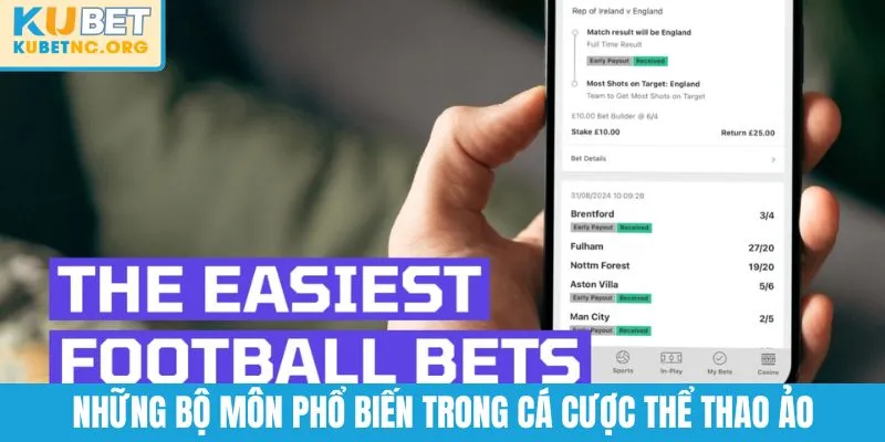 Những bộ môn phổ biến trong cá cược thể thao ảo