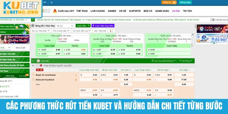 Các phương thức rút tiền KUBET và hướng dẫn chi tiết từng bước